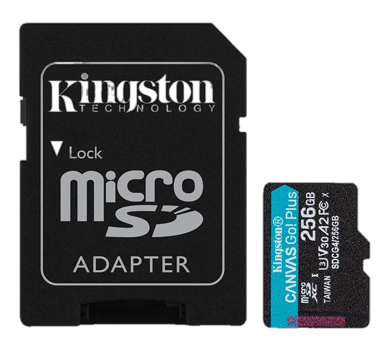 Memoria Flash Microsd Kingston Canvas Go! Plus, 256gb, Con Adaptador Sd