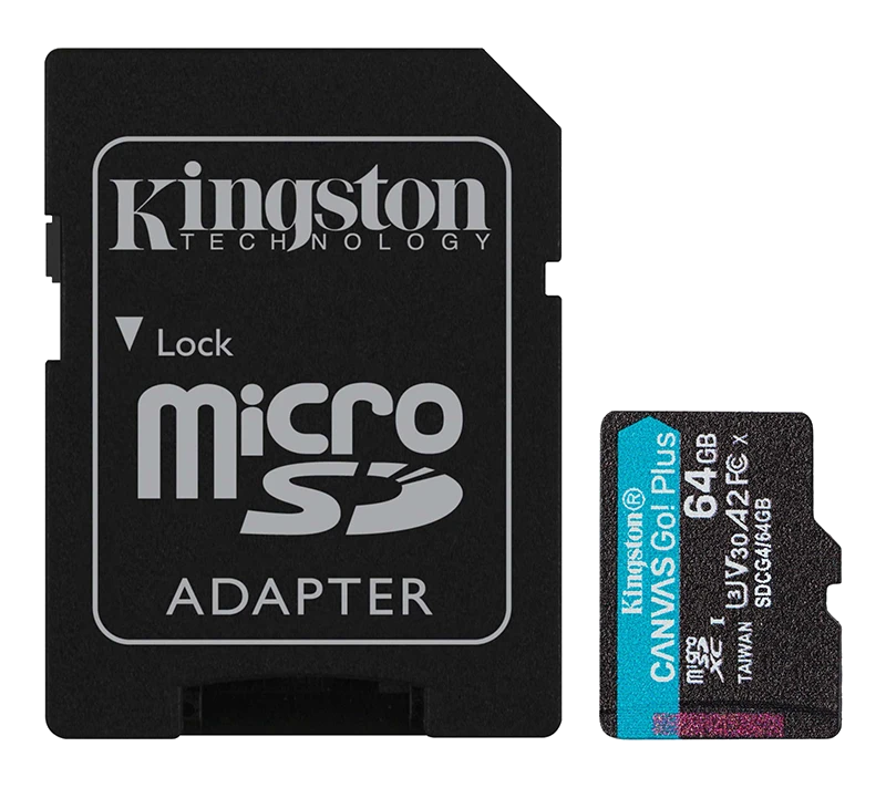 Memoria Flash Microsd Kingston Canvas Go! Plus, 64gb, Con Adaptador Sd