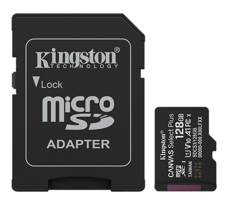 Tarjeta De Memoria Kingston 128gb Microsd Canvas Select Plus -150mb/seg - Uhs-i Clase 10