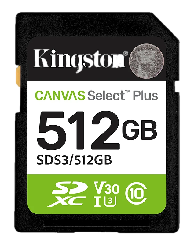 Memoria Card Sd Kingston Sd Canvas Select Plus 512gb, Categoría De Velocidad: Uhs-i/u3/v30