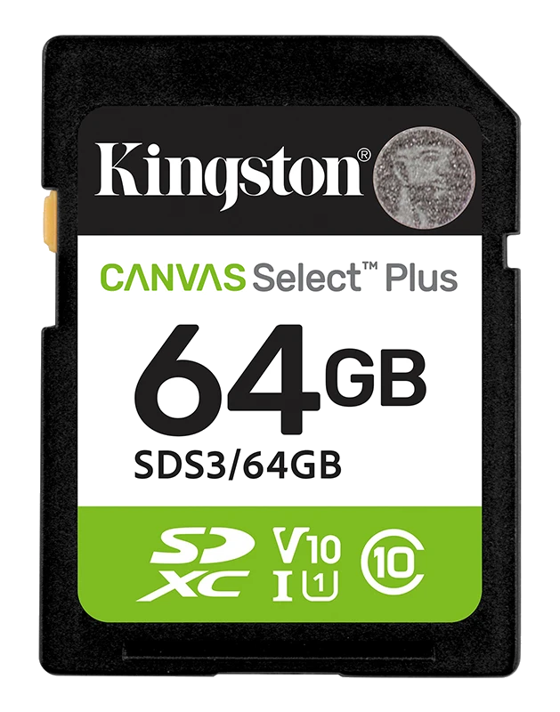 Memoria Card Sd Kingston Sd Canvas Select Plus, 64gb, Categoría De Velocidad: Uhs-i/u1/v10