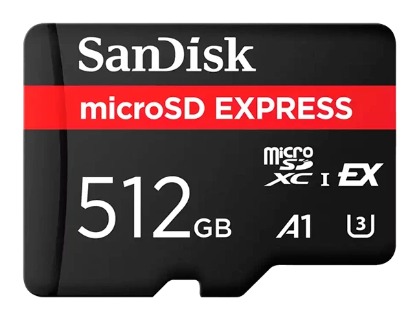 Memoria Flash Sandisk Microsd Express 512gb, Interfaz: Pcie Gen 3