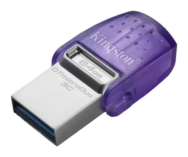 Memoria Flash Usb Kingston Datatraveler Microduo 3c, 64gb, Usb 3.2 Gen 1.