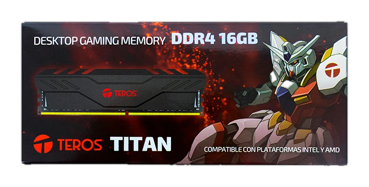 Memoria RAM Teros Titan 16GB DDR4-3200MHz, PC4-25600, CL17/CL16, 1.2/1.35V, Negro