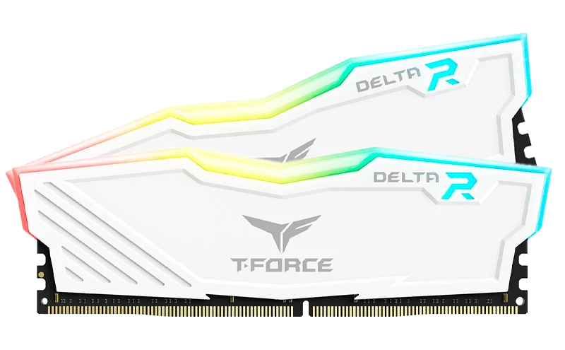 Memoria Teamgroup T-force Delta Rgb 16gb (2 X 8gb) Ddr4-3600mhz, Cl18, 1.35v, Rgb, Blanco
