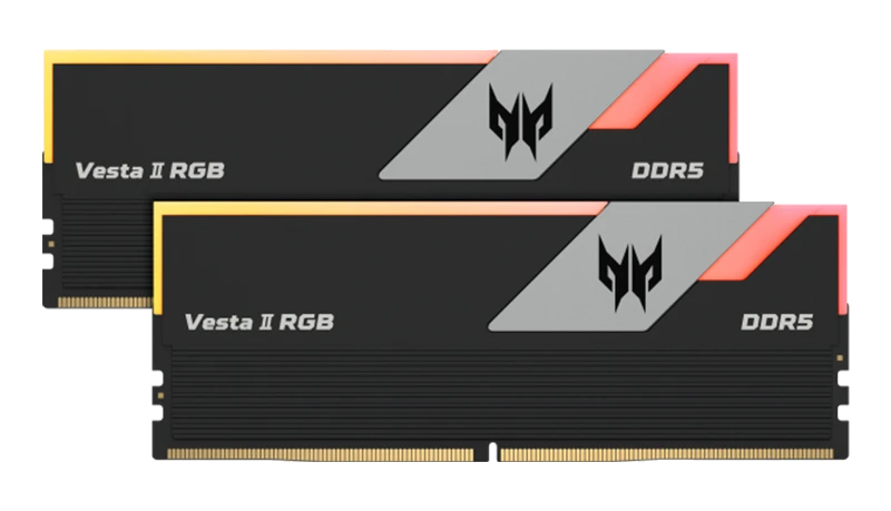 Memoria U-dimm Predator Vesta Ii Rgb, 32gb (2x16gb) Ddr5-6000mhz, Pc5-48000, Cl32, 1.35v.