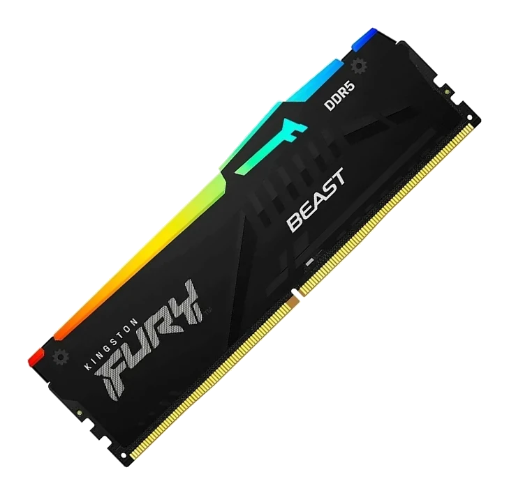 Memoria Dimm Kingston Fury Beast, 16gb Ddr5-6400, Pc5-51200 Cl32, 1rx8, 1.4v, 288-pin, Rgb