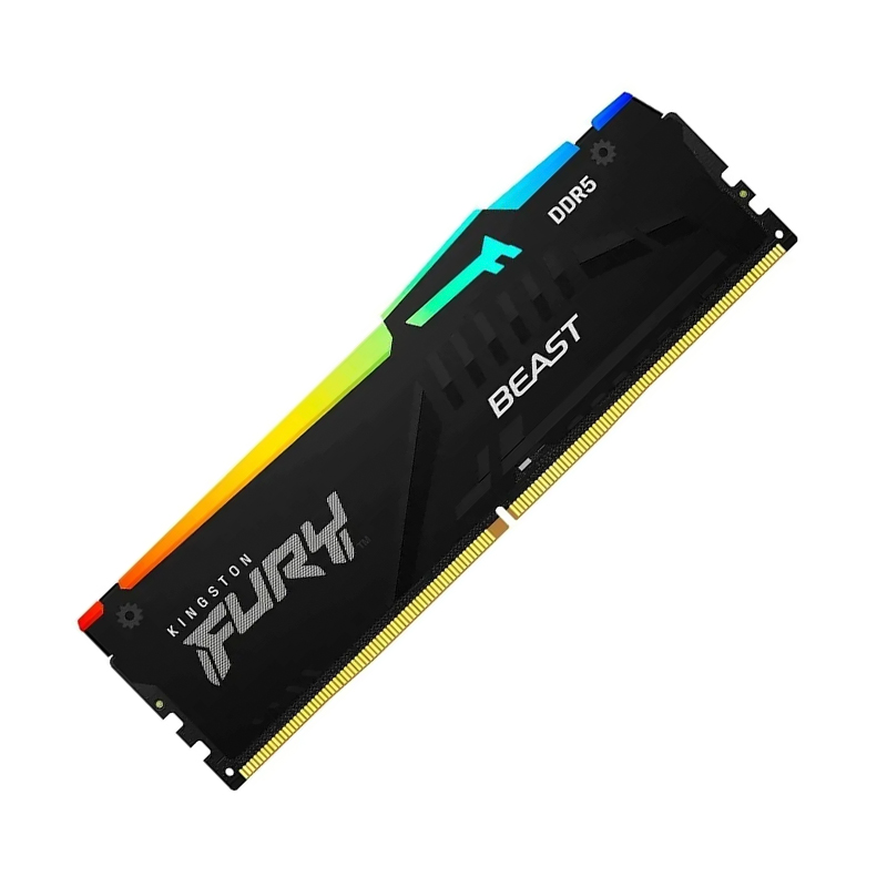 Memoria Dimm Kingston Fury Beast, 16gb Ddr5-6400, Pc5-51200 Cl32, 1rx8, 1.4v, 288-pin, Rgb — vista 2