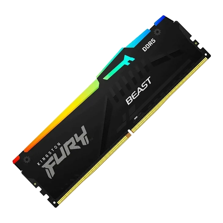 Memoria Dimm Kingston Fury Beast, 16gb Ddr5-6400, Pc5-51200 Cl32, 1rx8, 1.4v, 288-pin, Rgb — vista 2