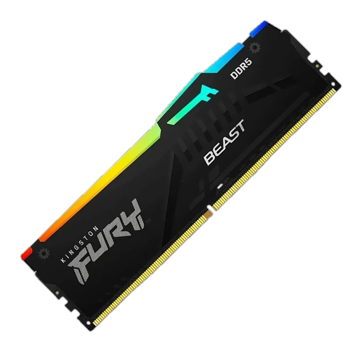 Memoria DIMM Kingston Fury Beast, 32GB DDR5-6400, PC5-51200 CL32, 2Rx8, 1.4V, 288-pin, RGB