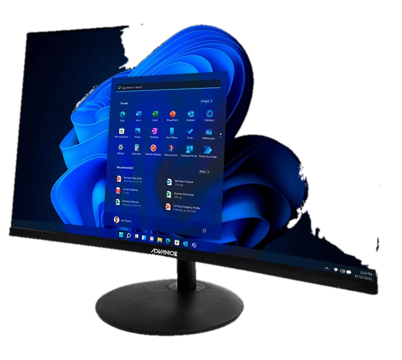 Monitor curvo ADVANCE ADV-2751S, 27" FHD VA, 100Hz, 1ms, HDMI, DP, Audio out, Parlantes