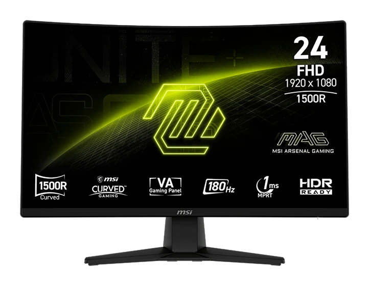 Monitor Msi Mag 242c Curvo (1500r) 23.6, Fhd Va, Hdmi / Dp / Headphone-out