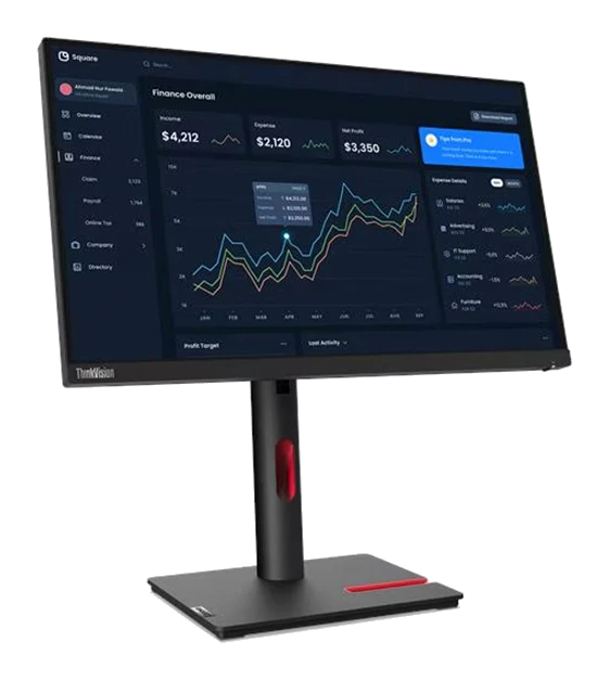 Monitor Lenovo Thinkvision T22i-30, 21.5" 1920x1080 Wled Ips Hdmi/dp/vga Color Raven Black — vista 2
