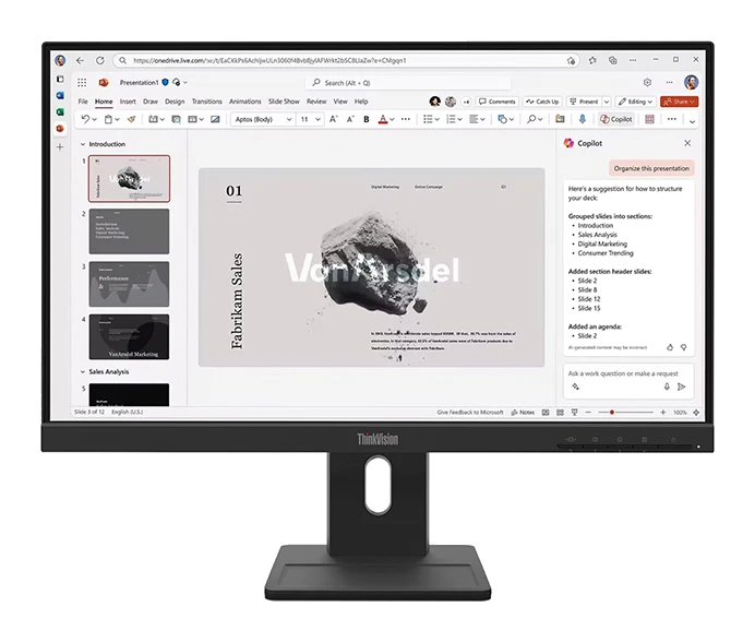 Monitor Lenovo Thinkvision E22-40, 21.5" 1920x1080 Wled Ips, Hdmi/dp/vga Color Raven Black