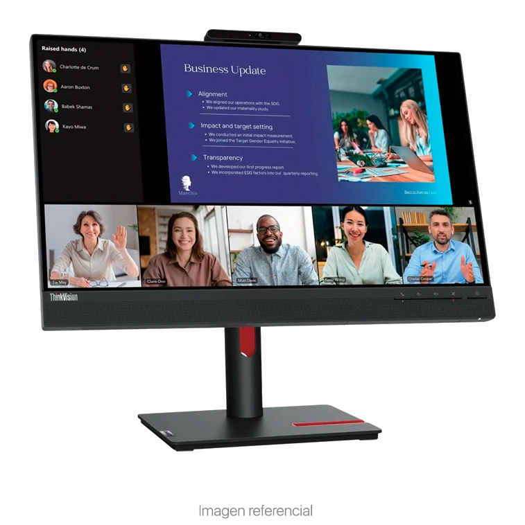 Monitor Lenovo Thinkvision T24v-30, 23.8" 1920x1080 Wled Ips Hdmi/dp/vga Color Raven Black