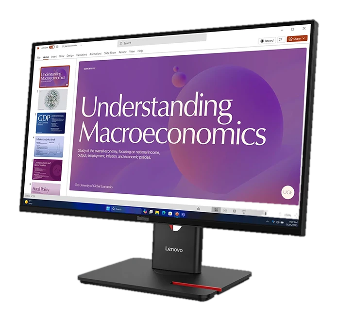 Monitor Lenovo ThinkVision T24D-40, 23.8" 1920x1080 WLED IPS HDMI/DP/RJ-45/Raven Black