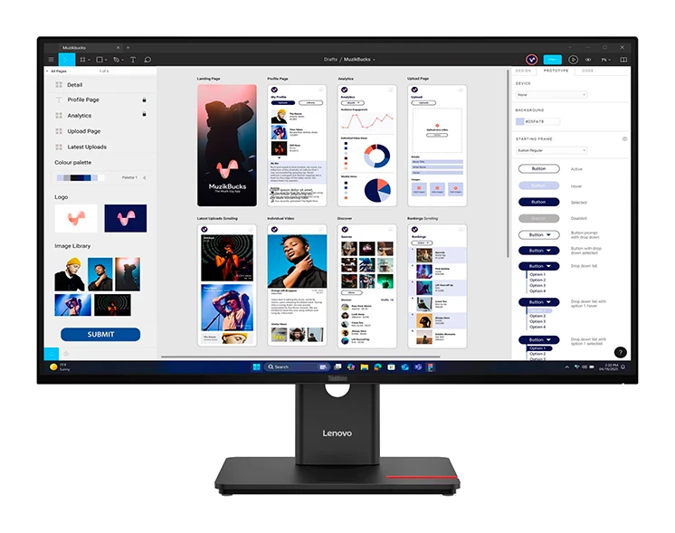 Monitor Plano Lenovo Thinkvision T32ud-40, 31" Wled Uhd/ips/hdmi/dp/usb-c/usb-a/rj45