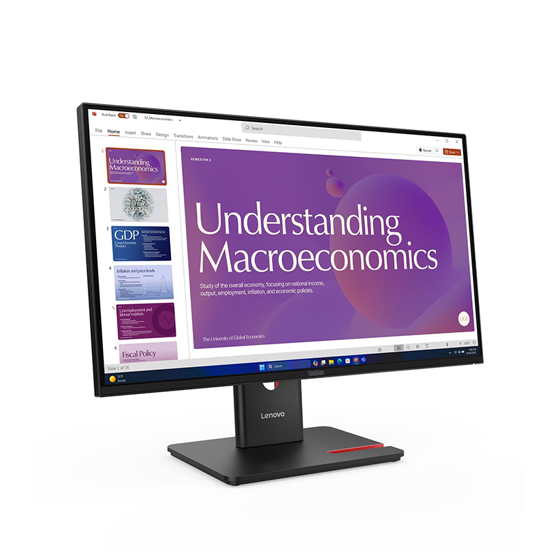 Monitor Lenovo Thinkvision T24d-40, 23.8" 1920x1080 Wled Ips Hdmi/dp/rj-45/raven Black — vista 2