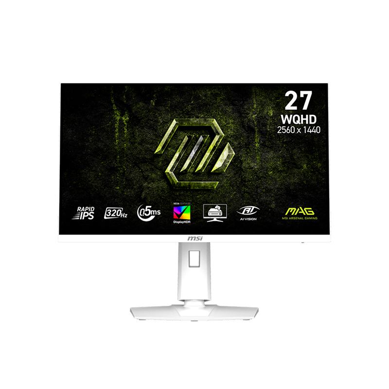 Monitor Plano Gamer Msi Mag 274qrfwx32, 27" Wqhd Fast Ips, 320hz, 0.5ms, Hdmi, Dp