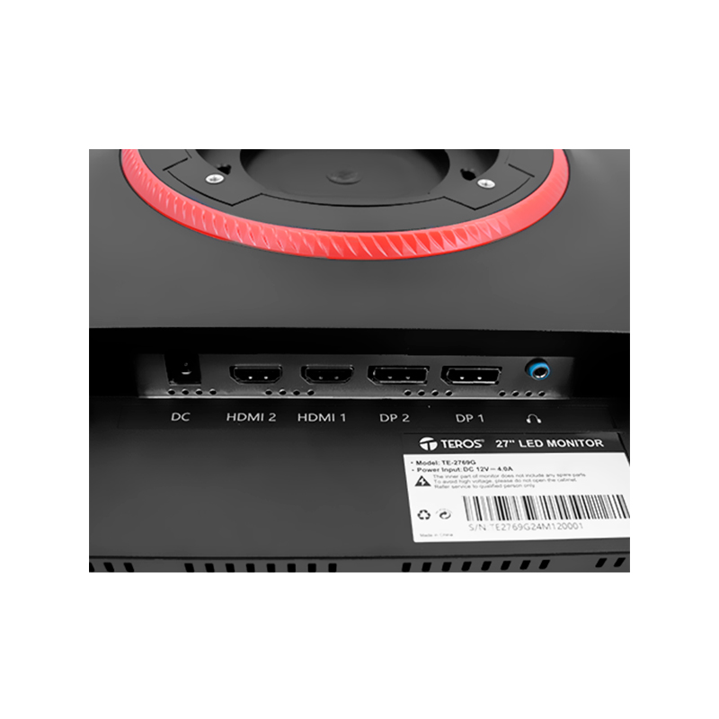 Monitor plano gaming TEROS TE-2769G, 27" QHD IPS, 180Hz, 1ms, HDMI, DP, Audio out