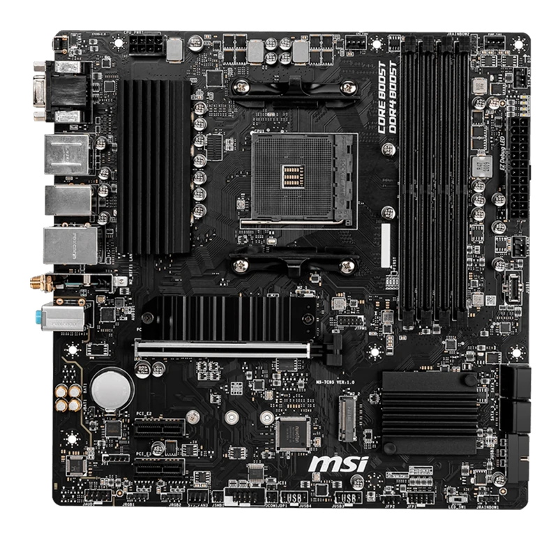 Motherboard Msi B550m Pro-vdh Wifi, Amd B550, Am4 Socket, Vga, Hdmi, Dp, Usb 3.2 Gen1