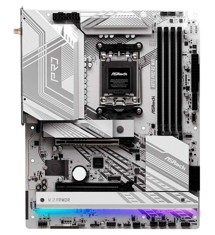Motherboard Asrock X870 Pro Rs Wifi, Chipset Amd X870, Socket Amd Am5, Atx