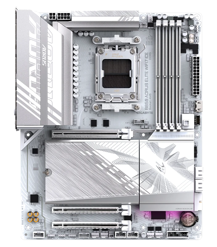 Motherboard Gigabyte B850 Aorus Elite Wifi7 Ice, Chipset Amd B850, Socket Amd Am5, Atx