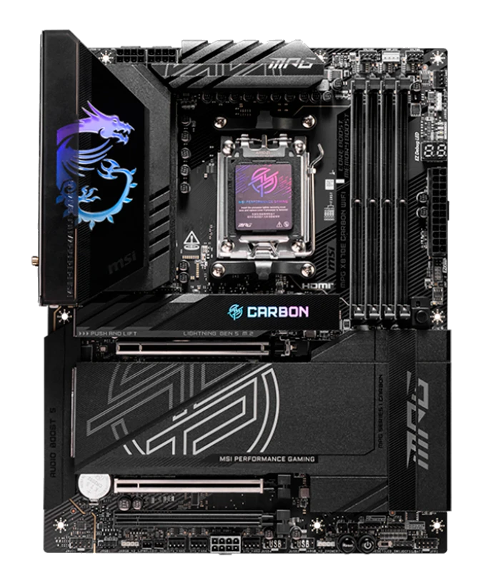 Motherboard Msi Mpg X870e Carbon Wifi, Chipset Amd X870e, Socket Amd Am5, Atx