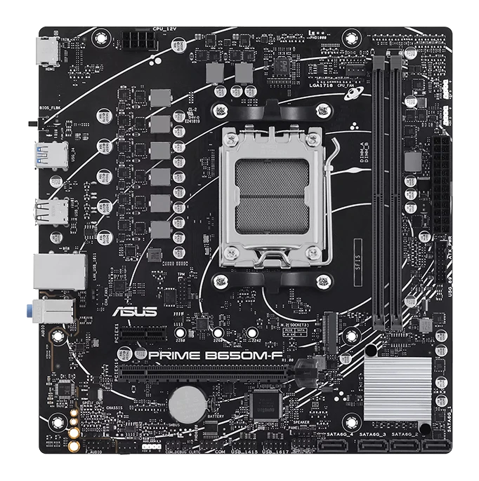 Motherboard Asus Prime B650m-f, Chipset Amd B650, Socket Amd Am5, Matx