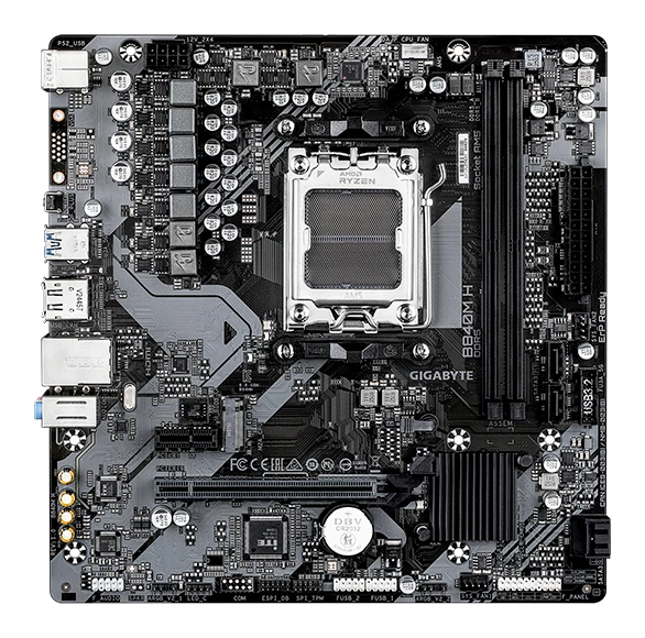 Motherboard Gigabyte B840m H, Chipset Amd B840, Socket Amd Am5, Matx