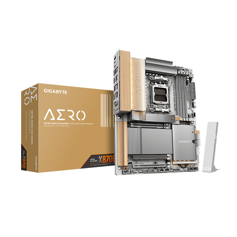 Motherboard Gigabyte X870e Aero X3d Wood Chipset, Amd X870e, Socket Am5, Hdmi, Atx