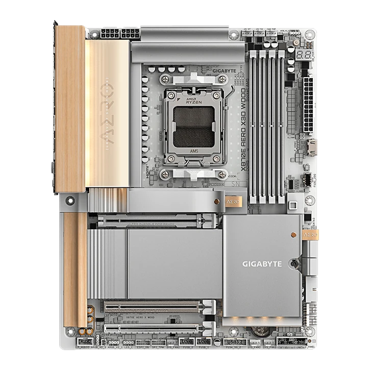 Motherboard Gigabyte X870e Aero X3d Wood Chipset, Amd X870e, Socket Am5, Hdmi, Atx — vista 2