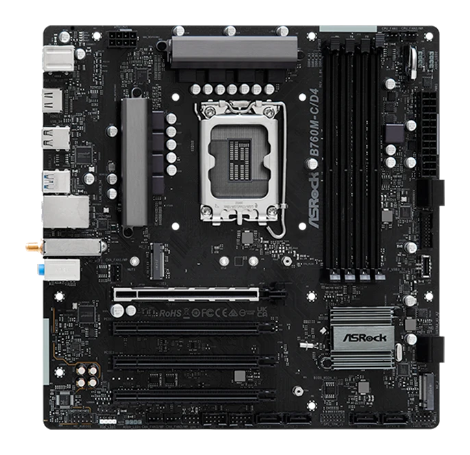 Motherboard Asrock B760m-c/d4, Chipset Intel B760, Lga1700, Matx