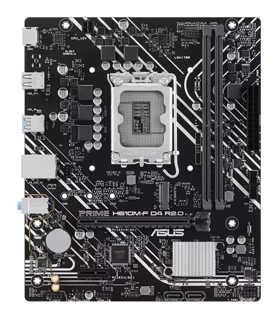 Motherboard Asus Prime H610m-f D4 R2.0, Chipset Intel H610, Lga1700, Micro-atx