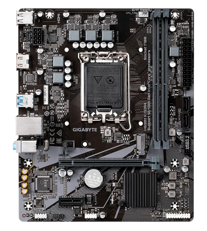 Motherboard Gigabyte H610m K Ddr4 (rev. 1.0) Chipset Intel H610, Lga1700, Micro Atx
