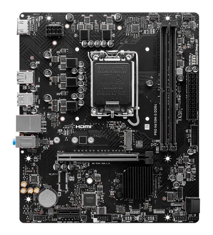 Motherboard Msi Pro H610m-s Ddr4, Chipset Intel H610, Lga1700, Matx