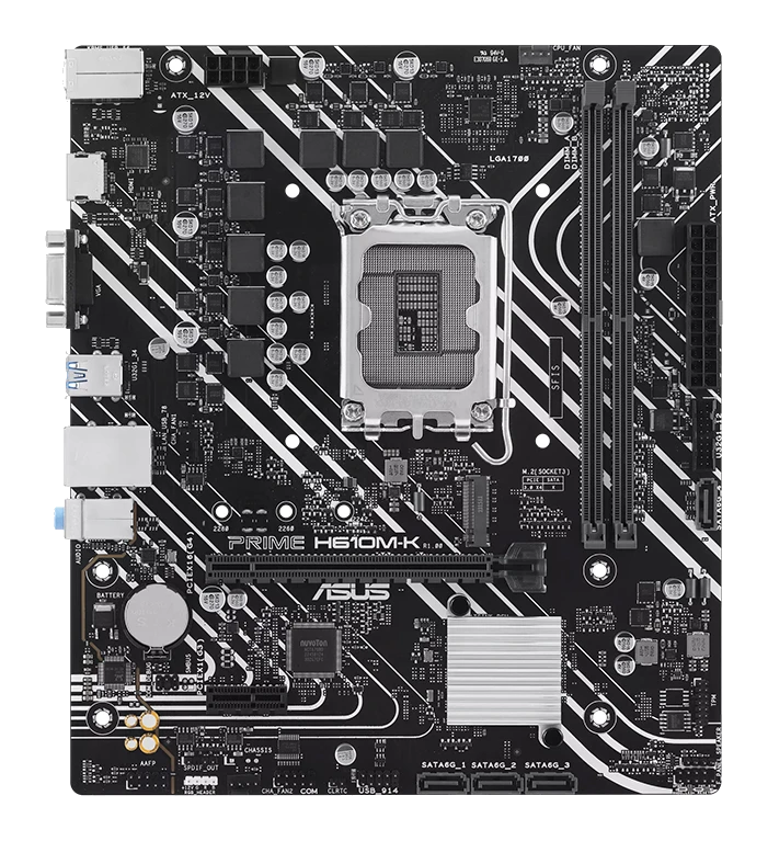 Motherboard Asus Prime H610m-k, Chipset Intel H610, Lga1700, Micro Atx