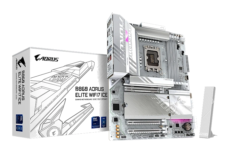 Motherboard Gigabyte B860 Aorus Elite Wifi7 Ice Chipset Intel B860, Lga1851, Hdmi, Dp, Atx