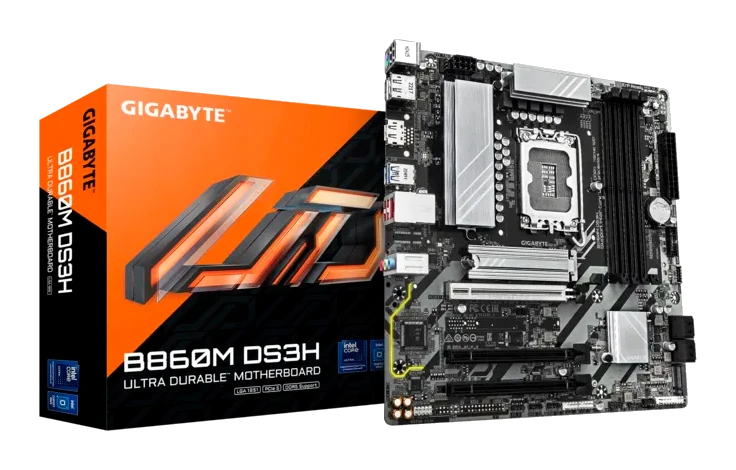 Motherboard Gigabyte B860m Ds3h, Chipset Intel B860, Lga 1851, 1 X Hdmi, 2 X Dp, Matx
