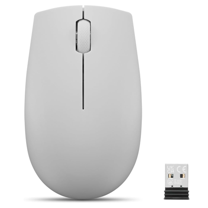 Mouse Inalambrico Compacto Lenovo 300, Color Gris Artico. — vista 2