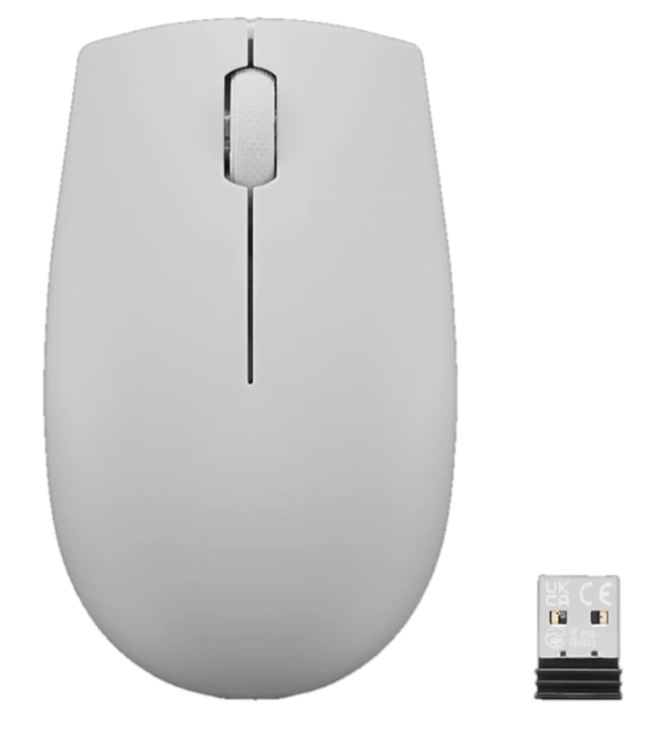 Mouse Inalambrico Compacto Lenovo 300, Color Gris Artico. — vista 2