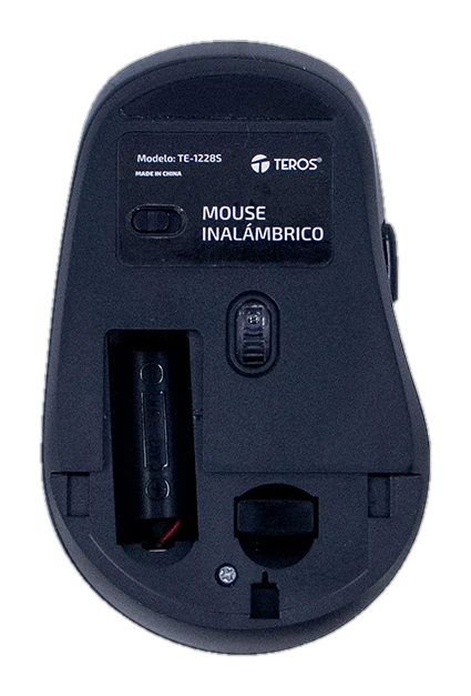 Mouse Inalámbrico Teros TE-1228S, 6 Botones, 2.4GHz, USB, Color Negro