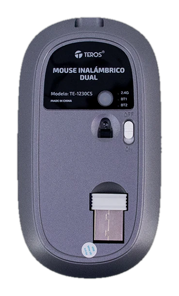 Mouse Inalámbrico Dual Teros Te-1230cs, 3 Botones, 1200dpi — vista 2