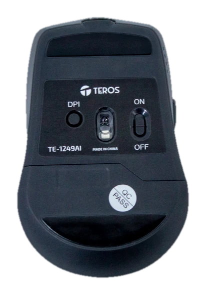 Mouse Inalámbrico Teros TE-1249AI, 2.4GHz, 8 botones, IA, DPI 3200, USB, BT