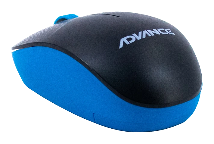Mouse Inalámbrico Adv-1238s, Usb, 3 Botones, Azul