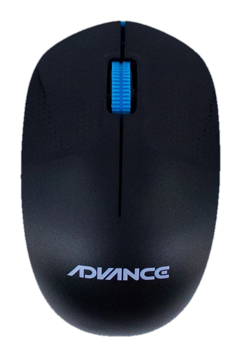 Mouse Inalámbrico Adv-1238s, Usb, 3 Botones, Azul — vista 2
