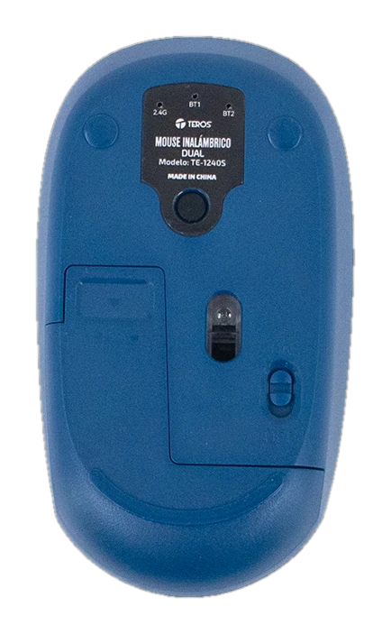 Mouse Inalámbrico Teros TE-1240S, 2.4GHz, 4 Botones, USB, Color Azul