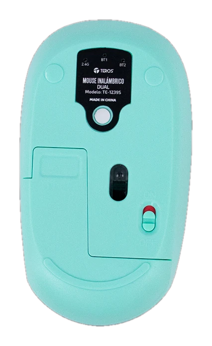 Mouse Inalámbrico Teros TE-1239S, 2.4GHz, 4 botones, USB, Color Purple