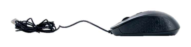 Mouse óptico TEROS TE-1229S, USB, 4 botones, negro