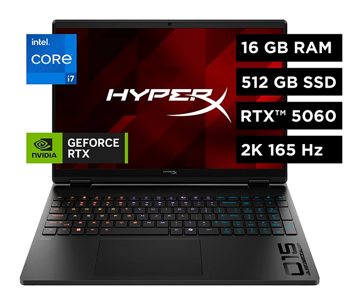 Notebook Gaming Hp Hyperx Omen 15-ga0001la, Core I7-14650hx Hasta 5.2ghz, 16gb Ddr5-5600